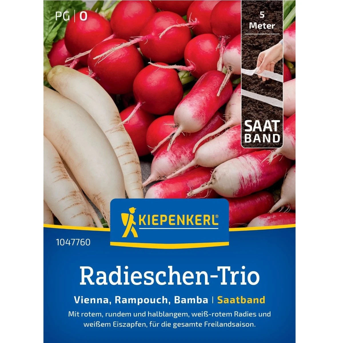 Semená reďkovky Vienna, Rampouch, Bamba - výsevný koberec - 5 m