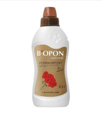 Vermikompost - Muškáty a balkónové rastliny - BoPon - hnojivo - 500 ml