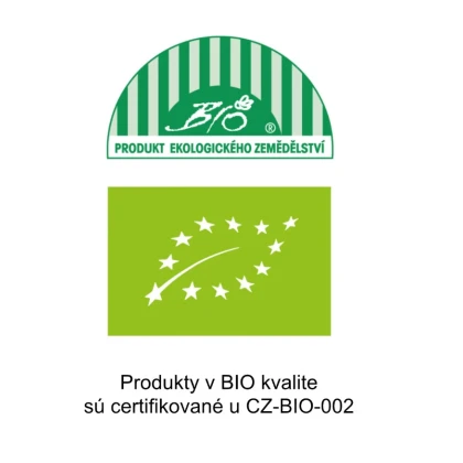 Produkty v BIO kvalitě jsou certifikované u CZ-BIO-002