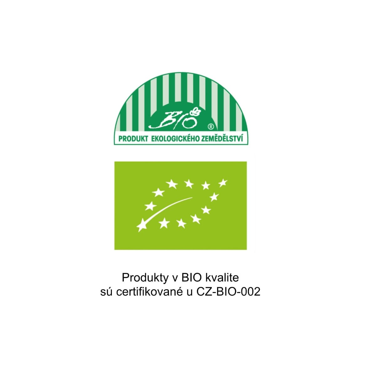 Produkty v BIO kvalitě jsou certifikované u CZ-BIO-002