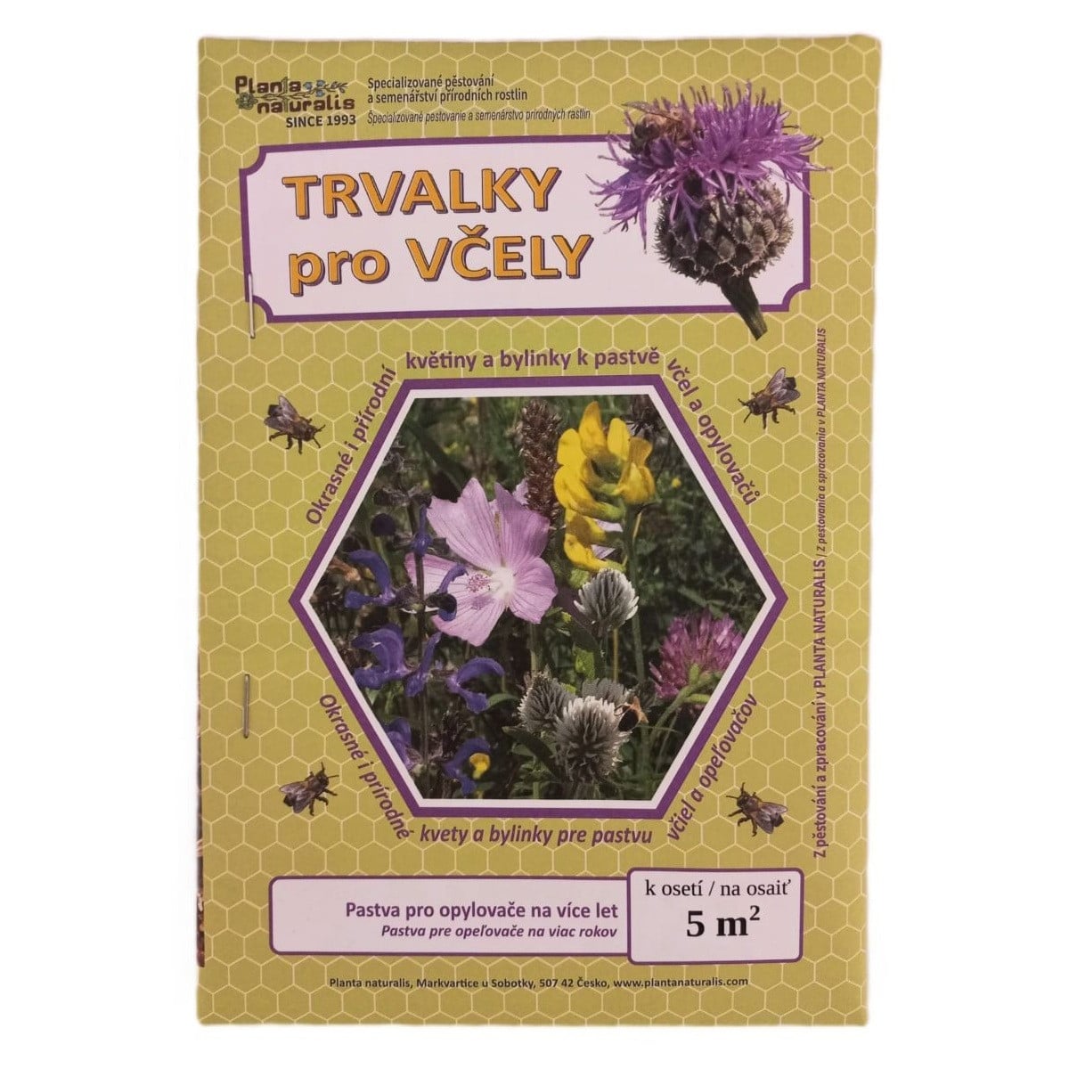 Kvetinová trváca lúka pre včely - Plata Naturalis - osivo lúčnych kvetov - 10 g
