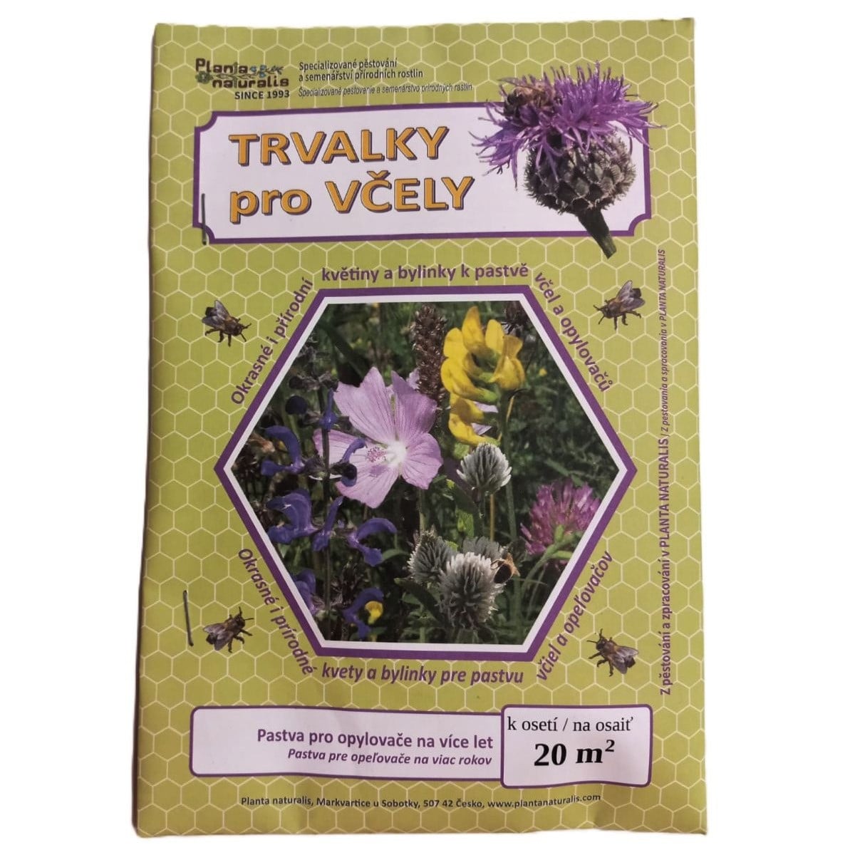 Kvetinová trváca lúka pre včely - Plata Naturalis - osivo lúčnych kvetov - 40 g