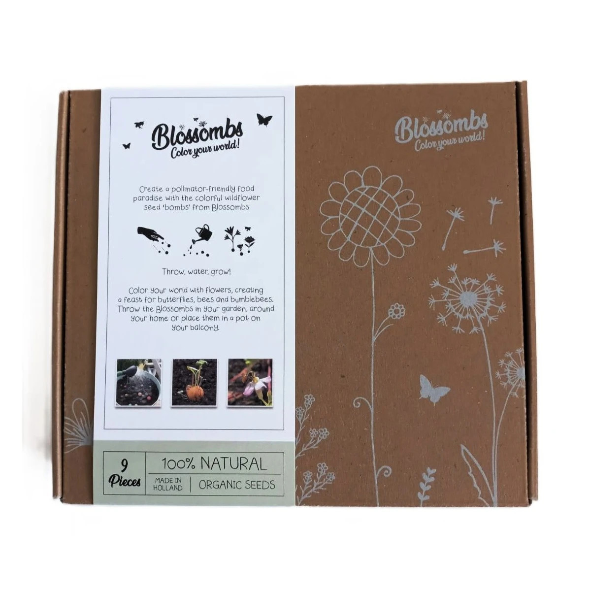 Semienkové bomby - darčeková sada - Blossombs - 9 guličiek - 1 balenie