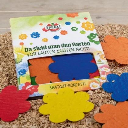 Semienkové kvetinové konfetti - v tvare kvetu - Sperli - 1 ks