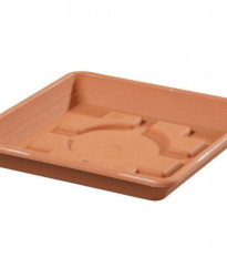 Miska pod kvetináč Lara - hnedá farba - 12 x 12 cm 1 ks