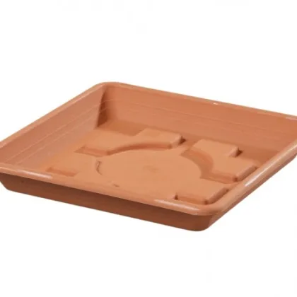 Miska pod kvetináč Lara - hnedá farba - 12 x 12 cm 1 ks