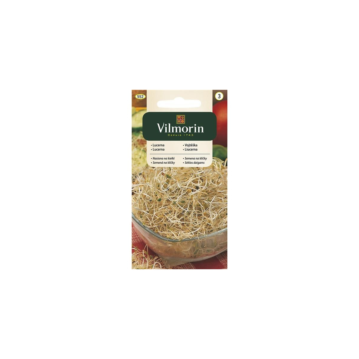 Semená na klíčky - Lucerna - Vilmorin - 20 g