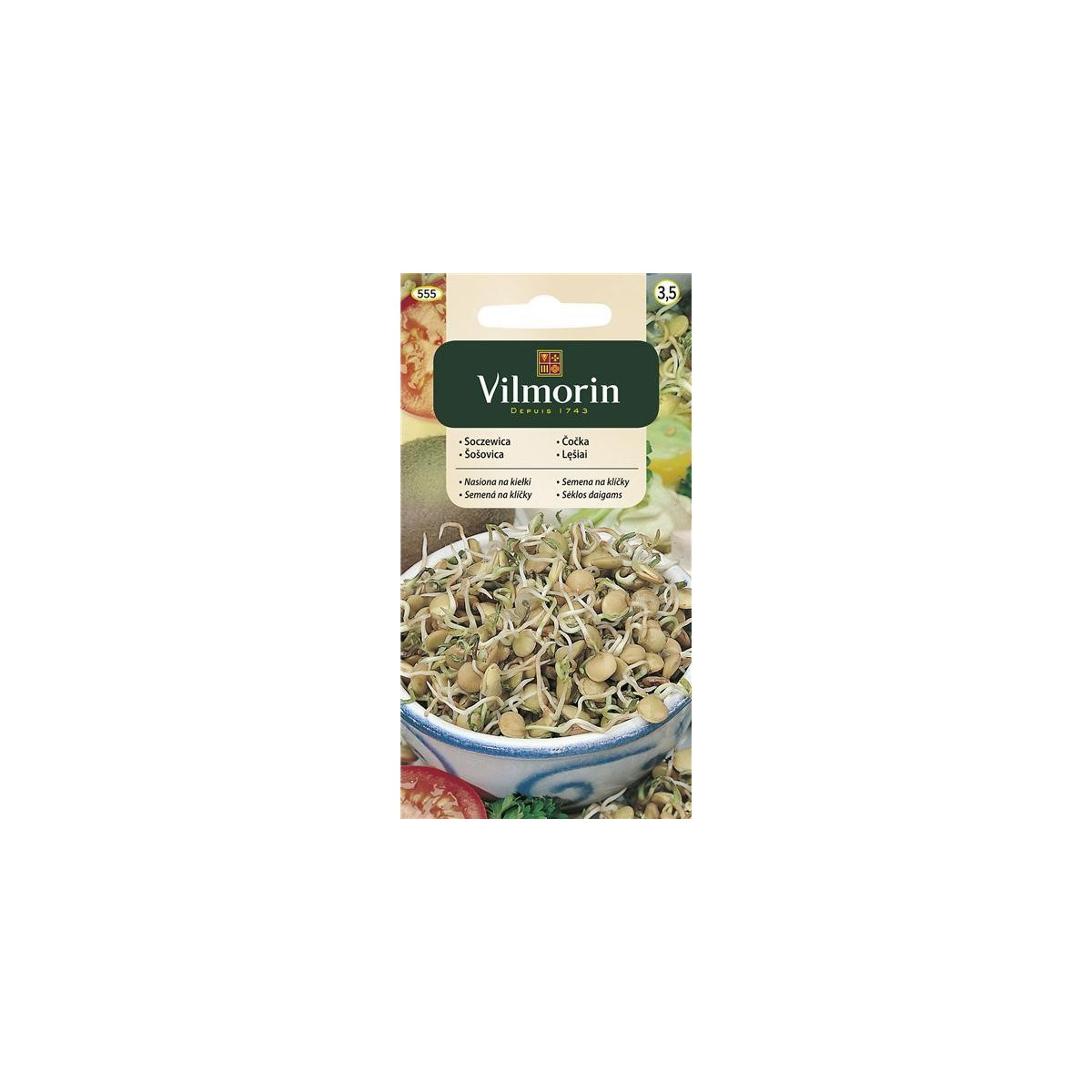 Semená na klíčky - Šošovica - Vilmorin - 20 g