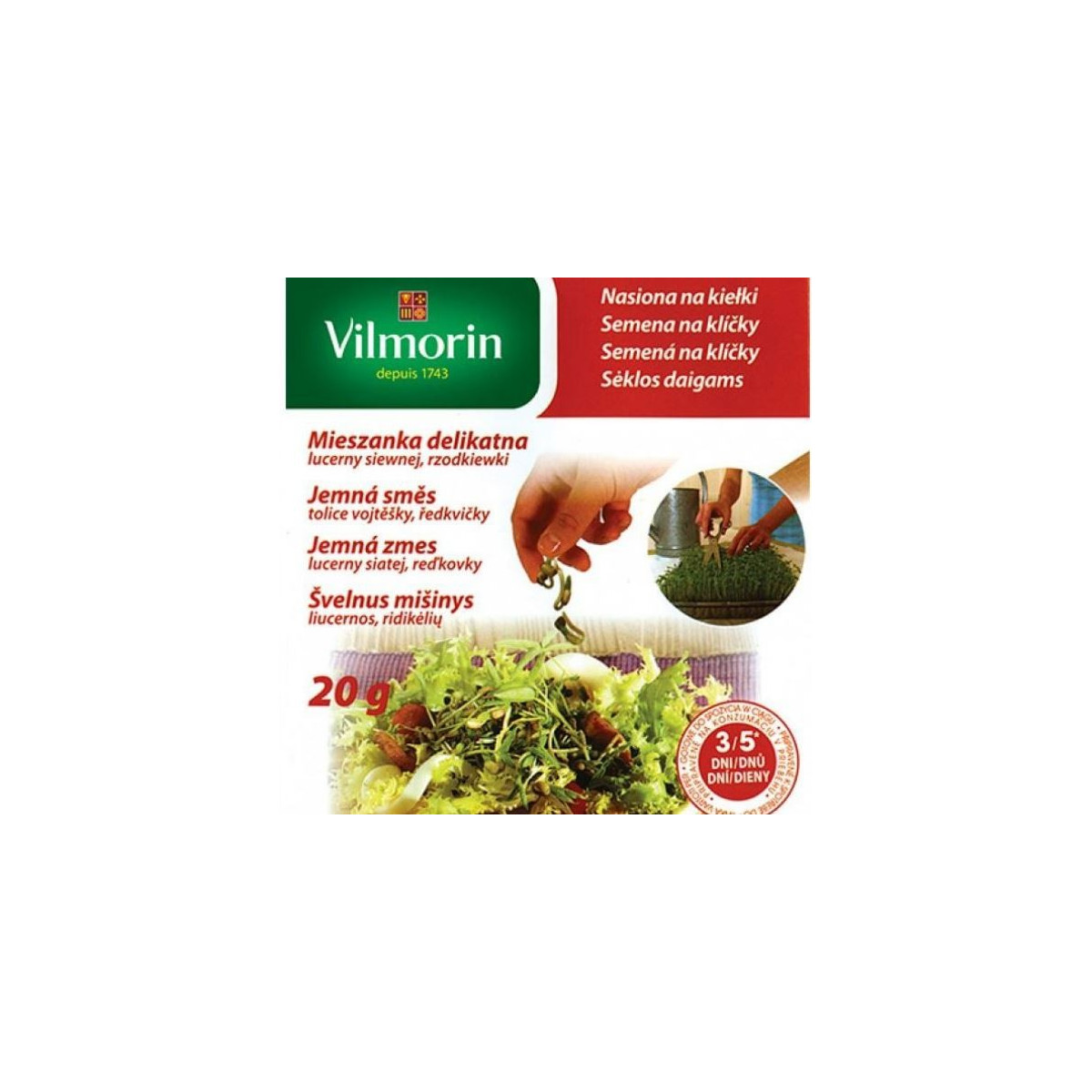 Semená na klíčky - Jemná zmes - Vilmorin - 20 g