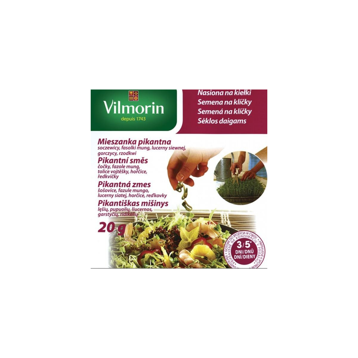Semená na klíčky - Pikantná zmes - Vilmorin - 20 g