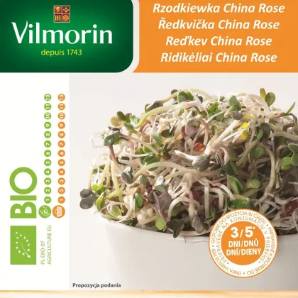 BIO semená na klíčky - Reďkovka China Rose - Vilmorin - 10 g