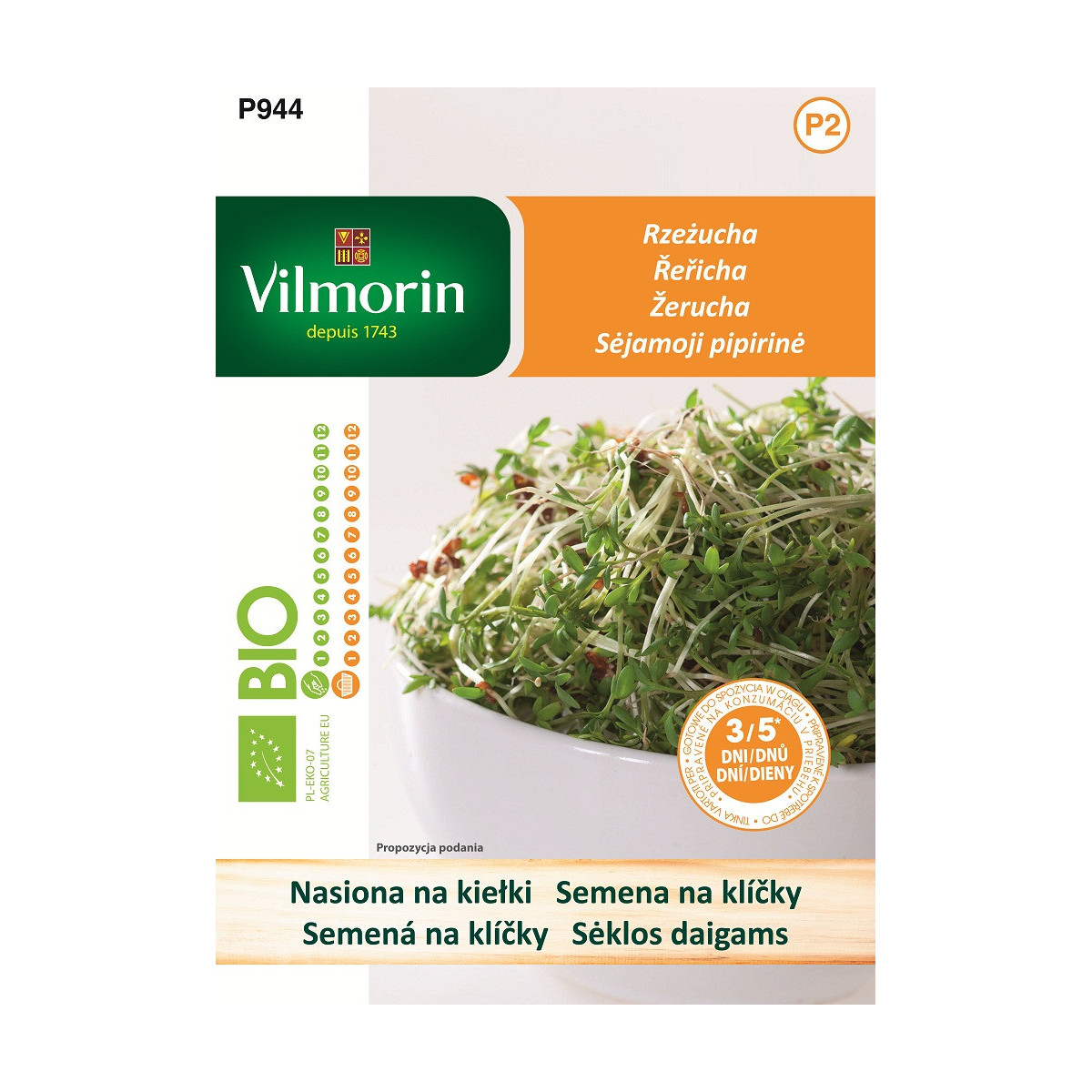 BIO semená na klíčky - Žerucha - Vilmorin - 15 g