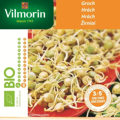 BIO semená na klíčky - Hrach - Vilmorin - 40 g