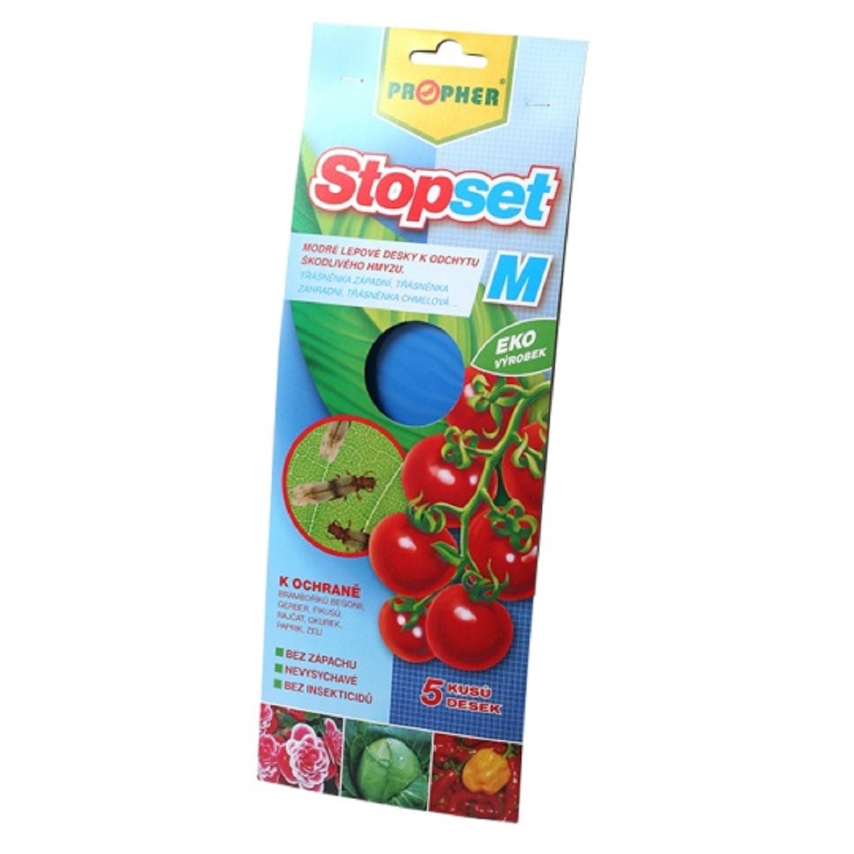 Stopset - lepové dosky proti strapkám - modré - 5 ks