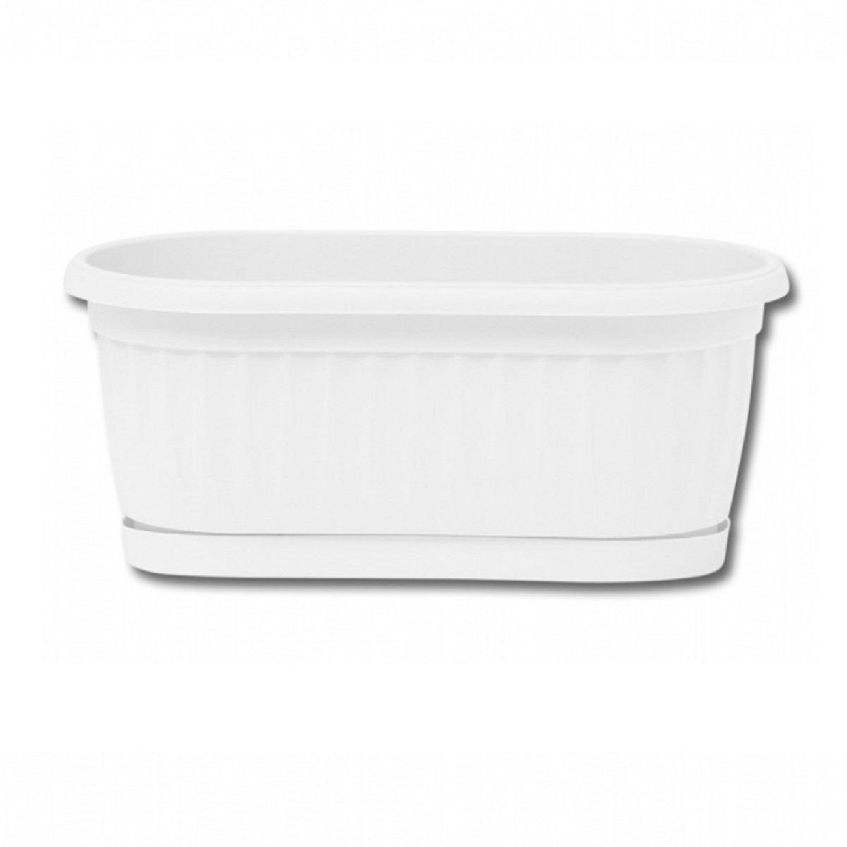 Samozavlažovací kvetináč biely - 22 cm - 1 ks