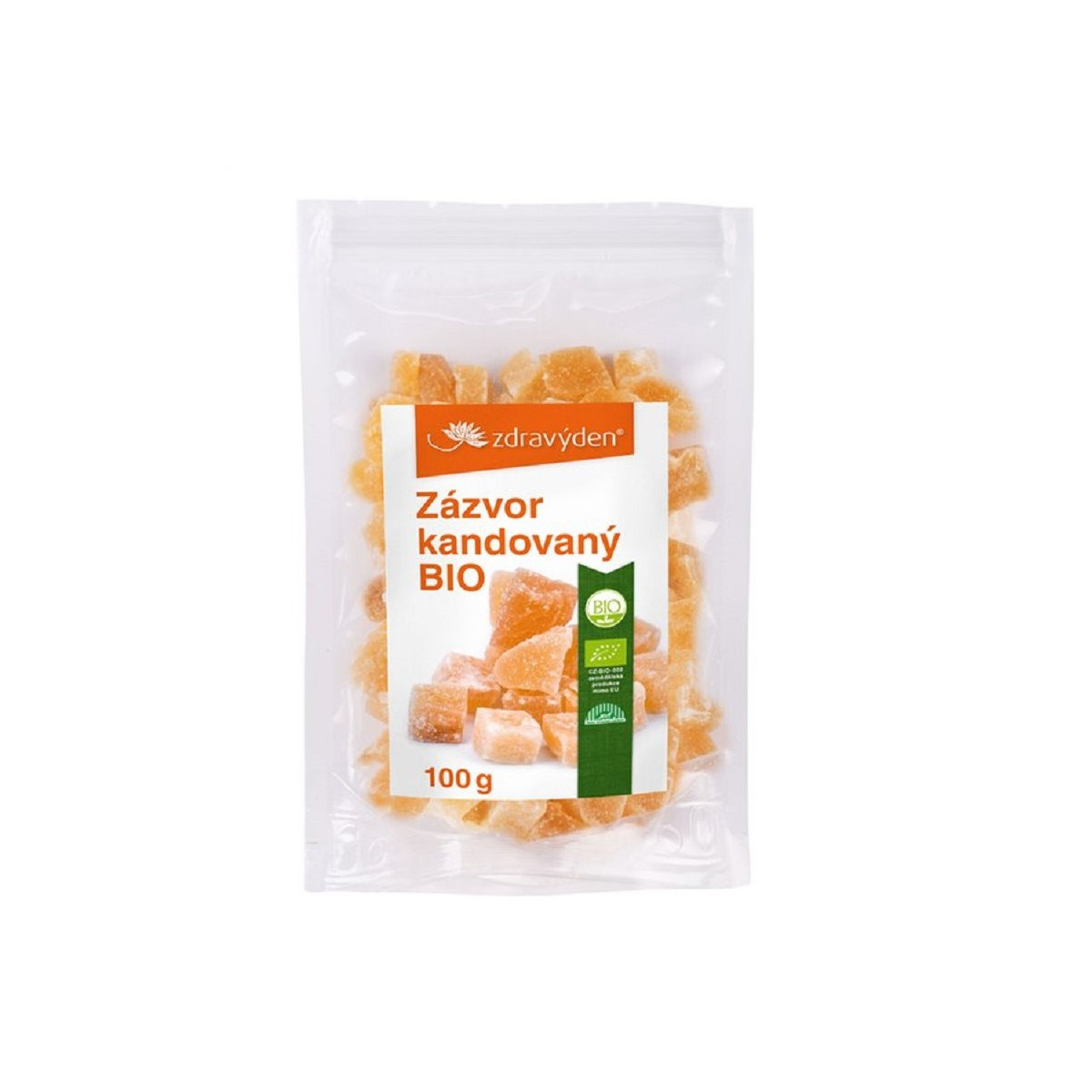 BIO zázvor kandizovaný - bio kvalita - 100 g