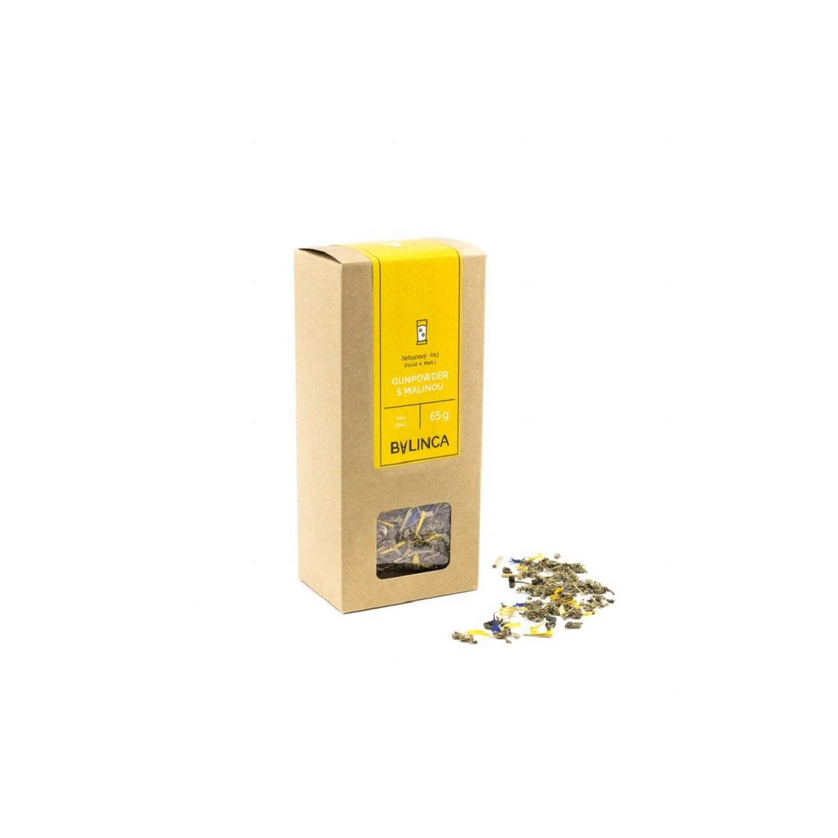 Gunpowder s malinou BIO - bylinná čajová směs - 65 g